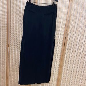 HM Fashion Iridescent satin fabric Slit Skirt Side high waist 6 Star Curpo